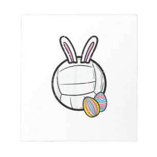 Easter Volleyball Bunny Sports Player Women Girls  Notepad