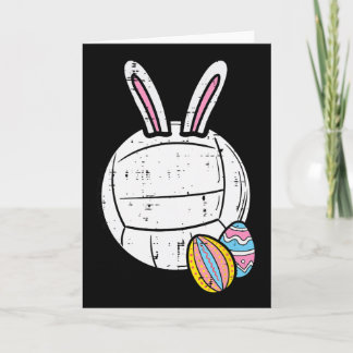 Easter Volleyll Bunny Sports Player Women Girls Te Card