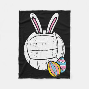 Easter Volleyll Bunny Sports Player Women Girls Te Fleece Blanket