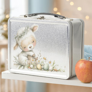 Easter Watercolor Brunch Metal Lunch Box