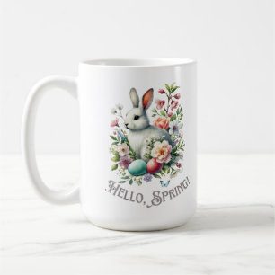 Easter Watercolor Bunny & Eggs Coffee Mug