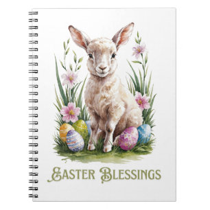 Easter Watercolor Lump & Flowers Notebook