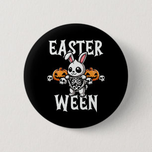 Easter Ween Skeleton Bunny Halloween Theme 6 Cm Round Badge
