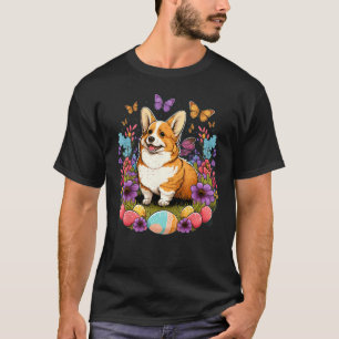 Easter Welsh Corgi Bunny Eggs Dog on Easter Welsh T-Shirt