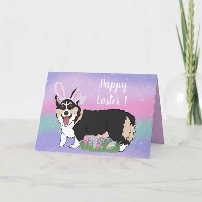 Easter Welsh Corgi Pup Card (Front)