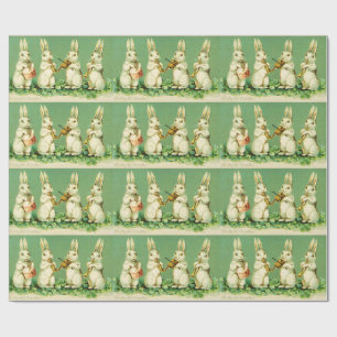 EASTER WHITE RABBIT ORCHESTRA Music Making Rabbits Wrapping Paper