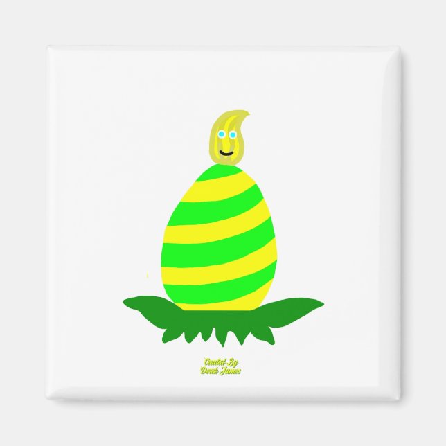 Easter Wishes 2 Inch Square Magnet (Front)