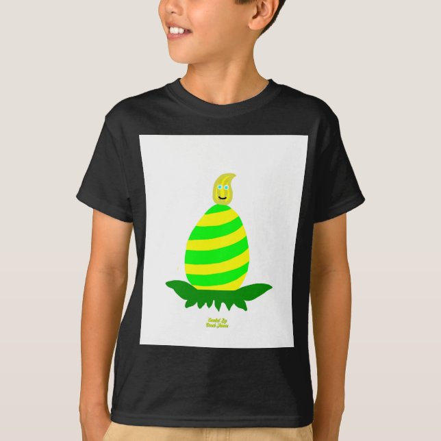 Easter Wishes Boys Black Basic T Shirt (Front)