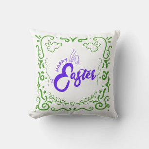 Easter wishes bunny ears cushion