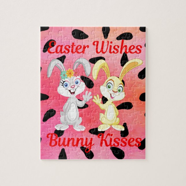 EASTER WISHES, BUNNY KISSES JIGSAW PUZZLE (Vertical)