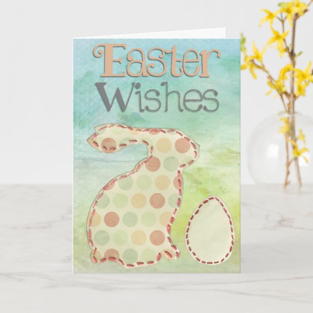 Easter Wishes Card (Yellow Flower)