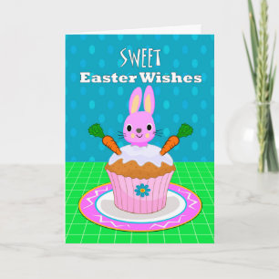 Easter Wishes for Sweetheart, Carrot Cake Muffin Holiday Card