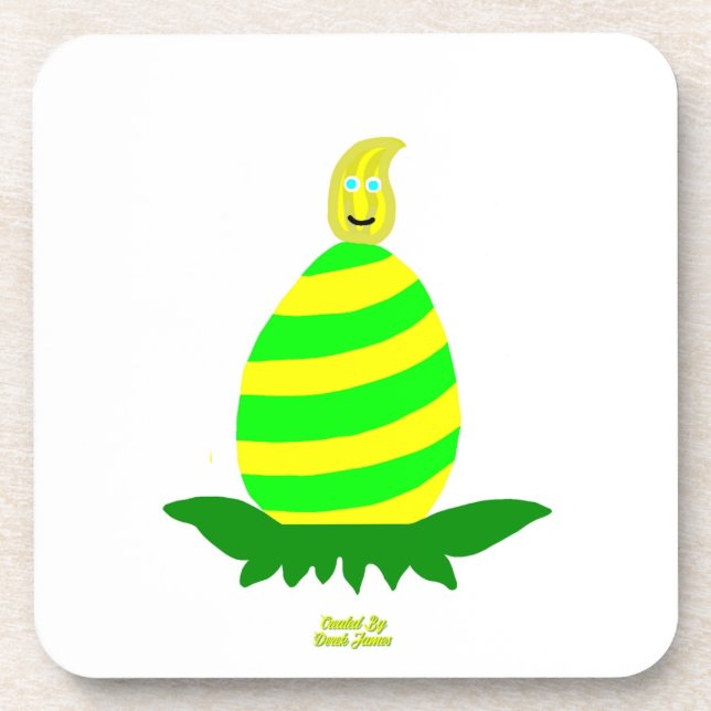Easter Wishes Hard Plastic Coaster (Front)