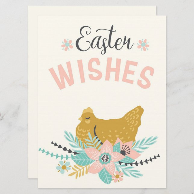 Easter Wishes  Holiday Card (Front/Back)