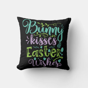 Easter wishes kisses cushion