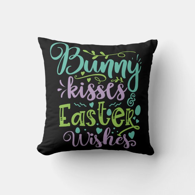 Easter wishes kisses cushion (Front)