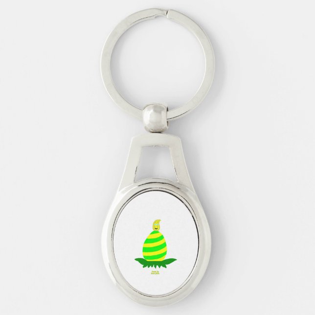 Easter Wishes Oval Keychain (Front)