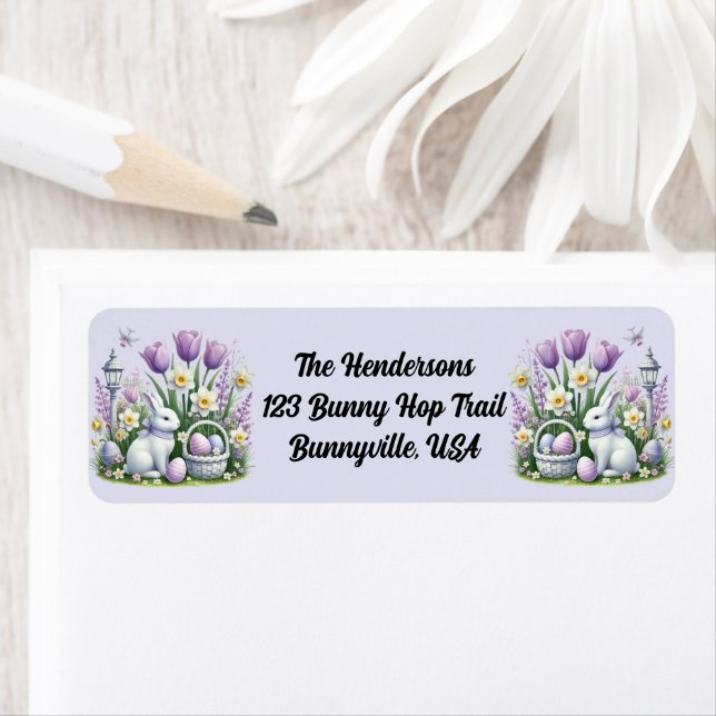 Easter Wishes Return Address Label (Insitu)