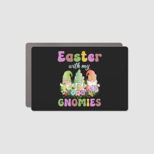 Easter with my Gnomies - Colourful Gnomies Car Magnet