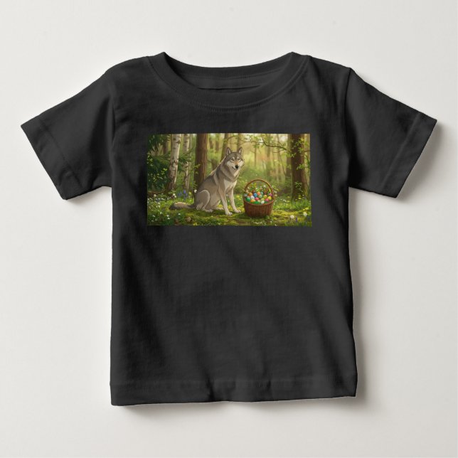 Easter Wolf  Baby T-Shirt (Front)