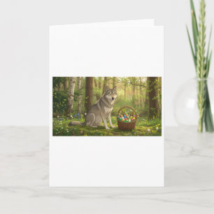 Easter Wolf Card