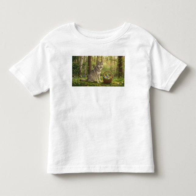 Easter Wolf  Toddler T-Shirt (Front)