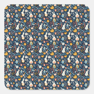 Easter Wonderland Pattern Square Sticker