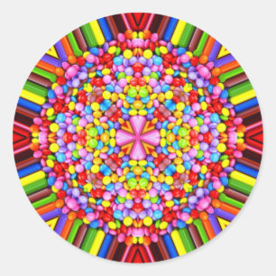 EASTER ~WOW! Multicolored CANDY for Easter Giving~ Classic Round Sticker