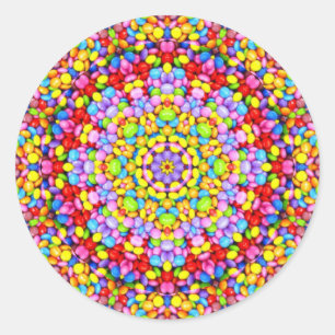 EASTER~ WOW! Multicolored Candy for Easter Giving~ Classic Round Sticker