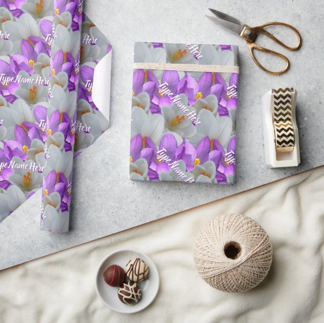 Easter Wrapping Paper Spring Crocus Gift Paper (Crafts)