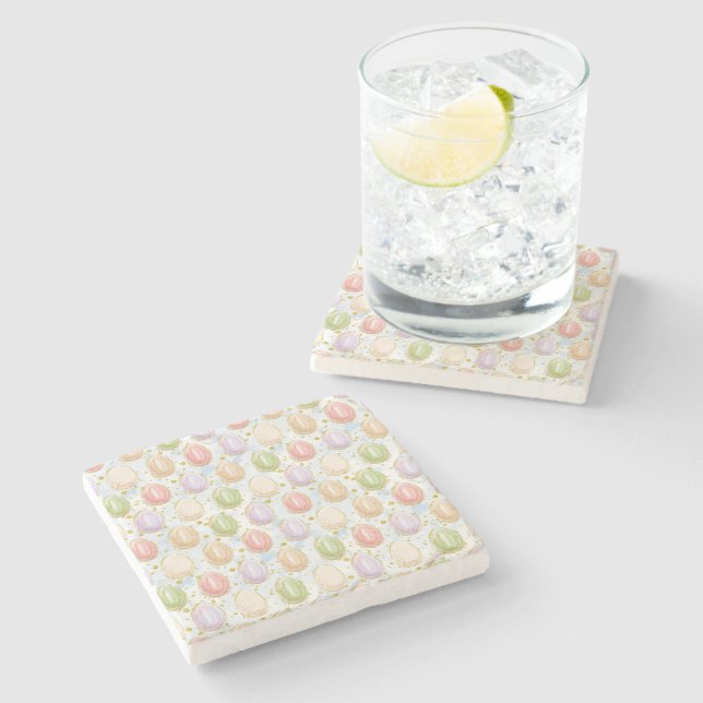 Easter Wreath Stone Coaster (Side)
