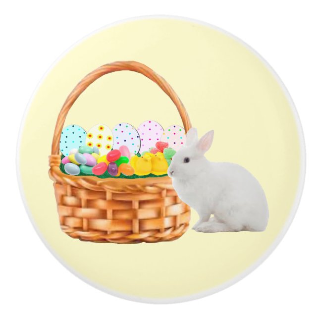 Easter Yellow Ceramic Pull (Front)