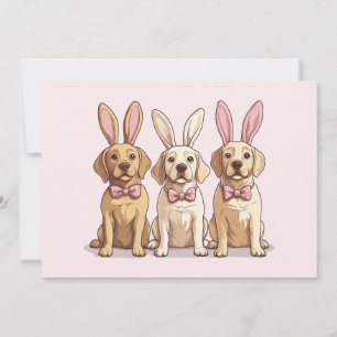 Easter Yellow Labrador Retriever Dogs Holiday Card