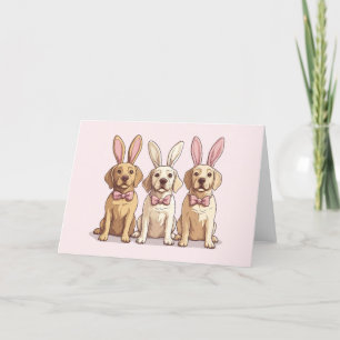 Easter Yellow Labrador Retriever Dogs Holiday Card