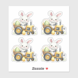 Easter Yellow Rabbit Tractor Eggs