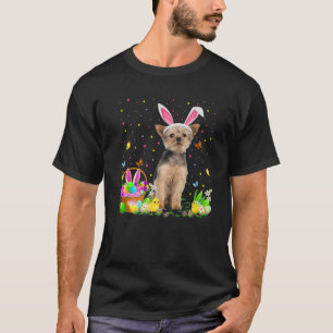 Easter Yorkie Dog Bunny Egg Hunting Yorkie Easter T-Shirt