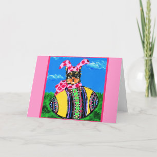 Easter Yorkie Poo Holiday Card