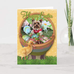 Easter - Yorkshire Terrier - Sassy Holiday Card