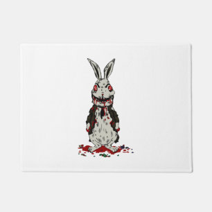 Easter Zombie Rabbit Halloween Bunny Doormat