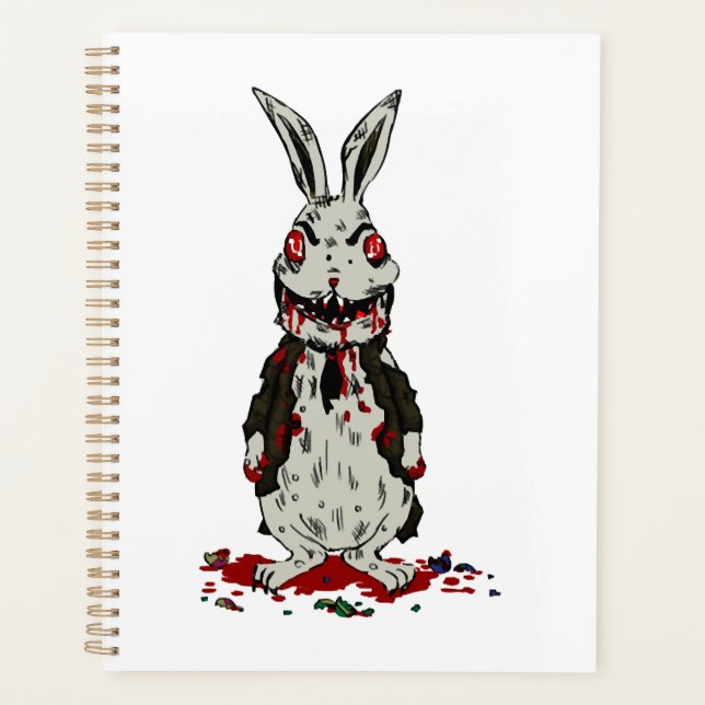 Easter Zombie Rabbit Halloween Bunny Planner (Front)