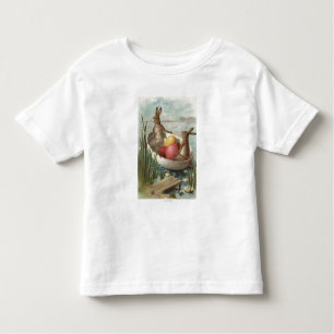EasterBunnies in a Boat with Coloured Eggs Toddler T-Shirt