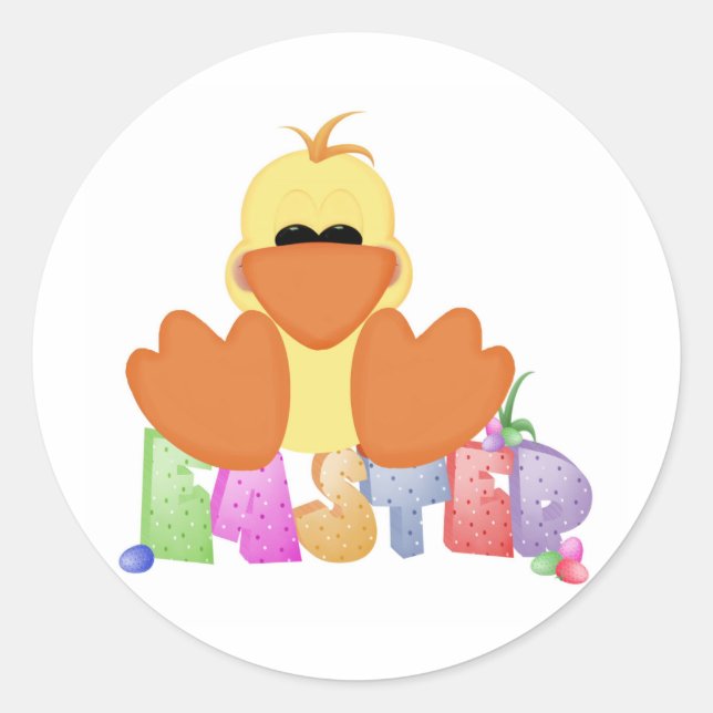 EASTERDUCKJRETT CLASSIC ROUND STICKER (Front)