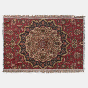 Eastern Accent Vintage Persian Pattern Throw Blanket