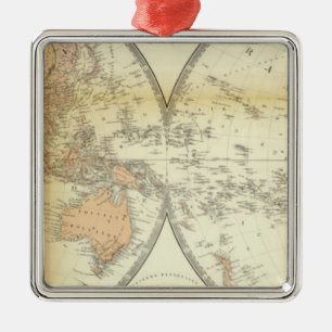 Eastern and Western Hemispheres Metal Tree Decoration