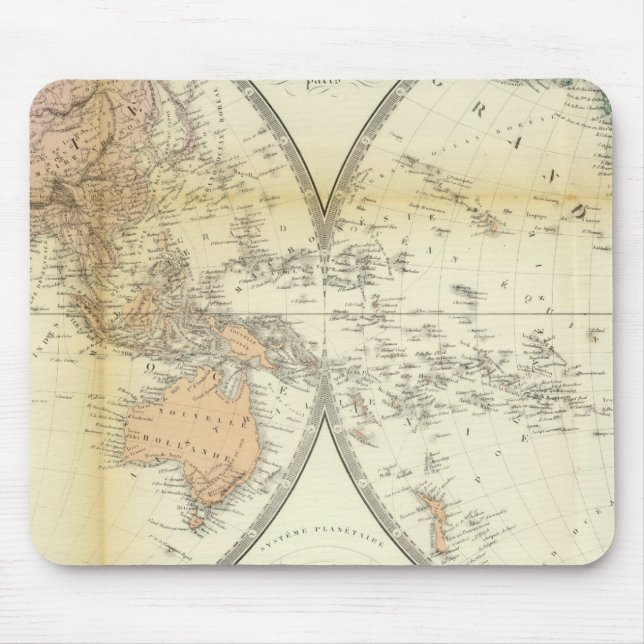 Eastern and Western Hemispheres Mouse Pad (Front)