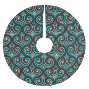 Eastern Arabesque: Elegant Seamless Ornament. Brushed Polyester Tree Skirt