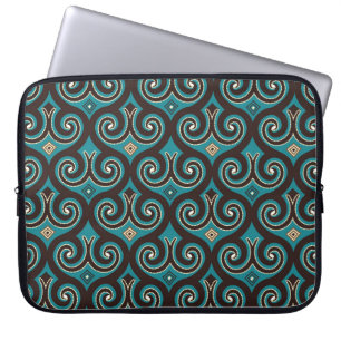 Eastern Arabesque: Elegant Seamless Ornament. Laptop Sleeve