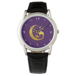 Eastern  Arabic Numerals -  golden   camels Watch