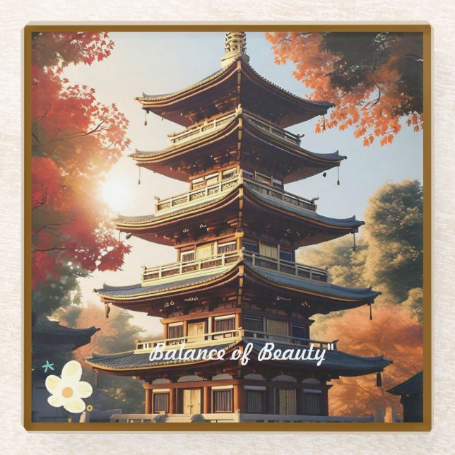 "Eastern Balance" Glass Coaster (Front)