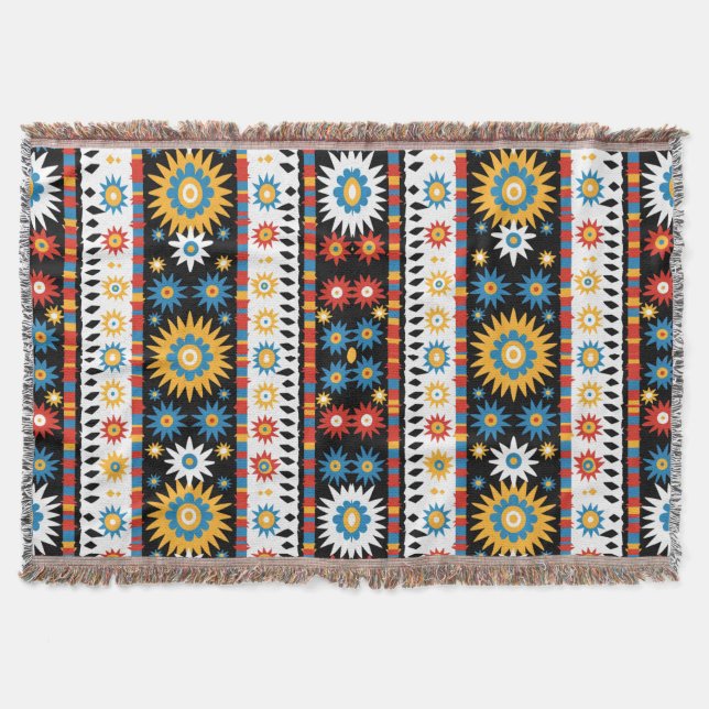 Eastern Band of Cherokee Throw Blanket (Front)